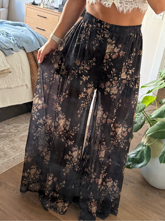 Promesa Pants - High Waist Mesh Pants - Wide Leg